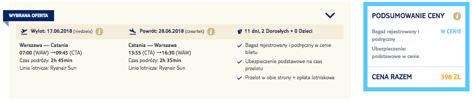 zarezerwuj lot do katanii