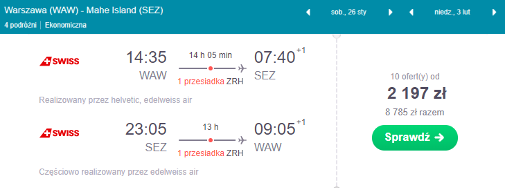 seszele loty