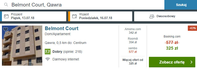rezerwacja noclegów