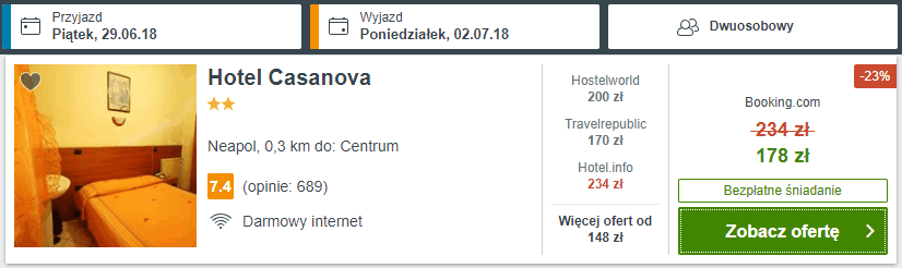 hotel casanova neapol