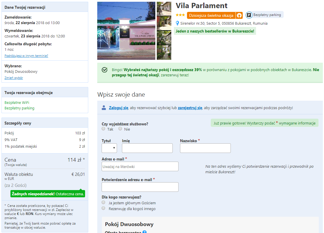 vila parlament bukareszt