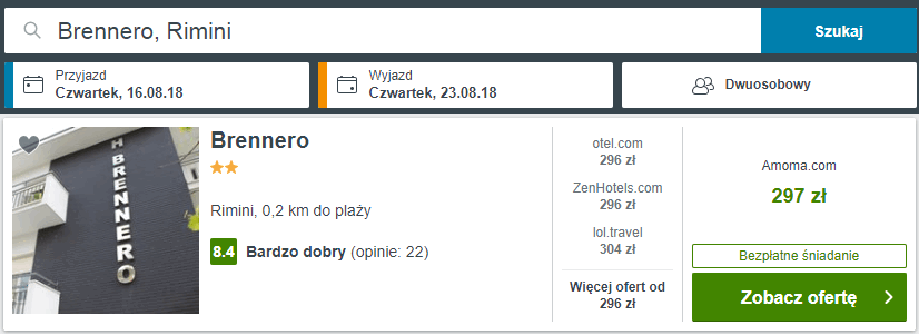 brennero hotel rimini