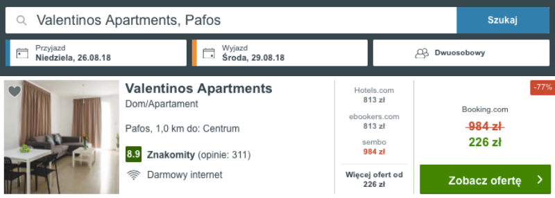 nocleg w pafos