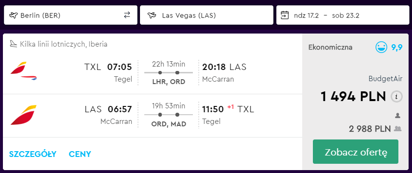 loty do las vegas