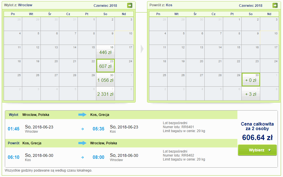 rezerwacja lotów z wrocławia na kos