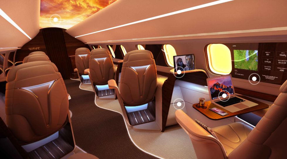 Wnętrze samolotu AURA