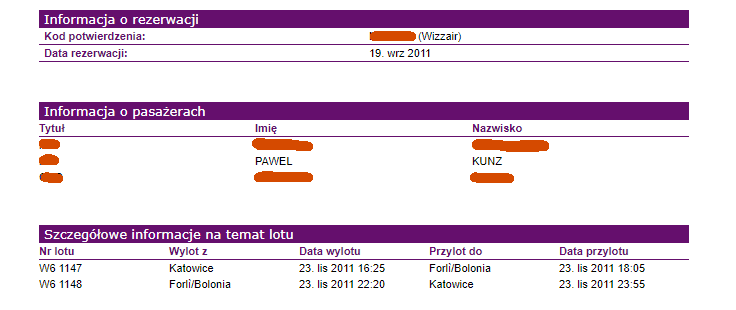 Bilet do Forli