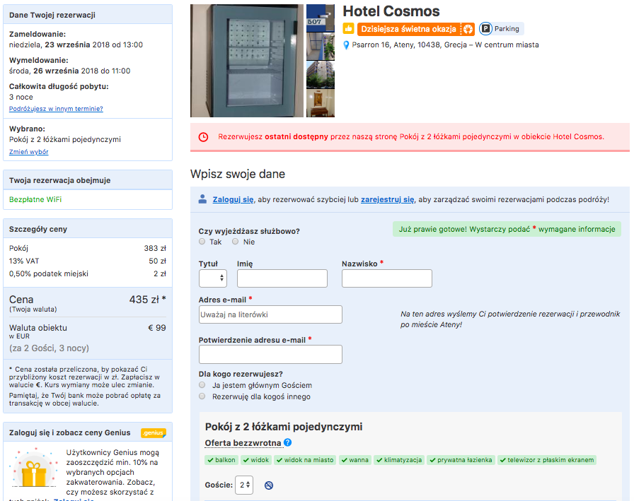 zarezerwuj hotel w atenach