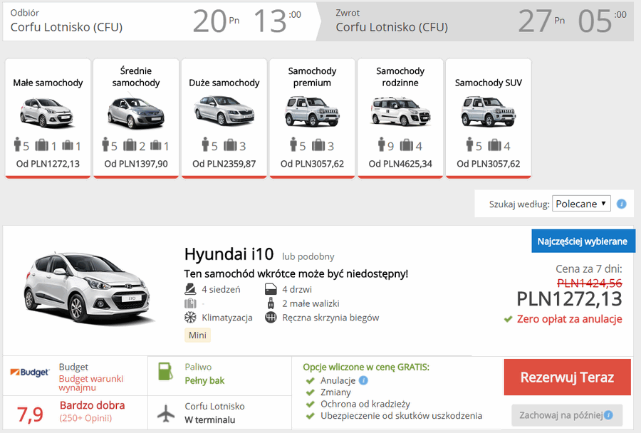 auto na korfu