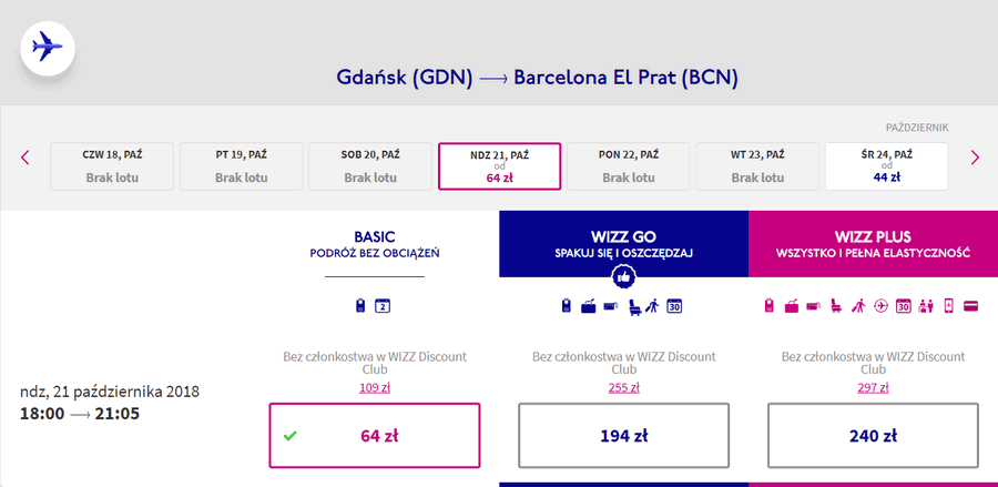 loty do barcelony z gdańska
