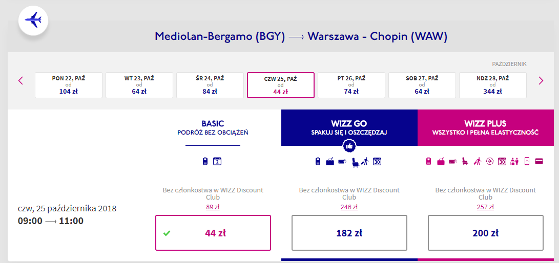 bergamo loty