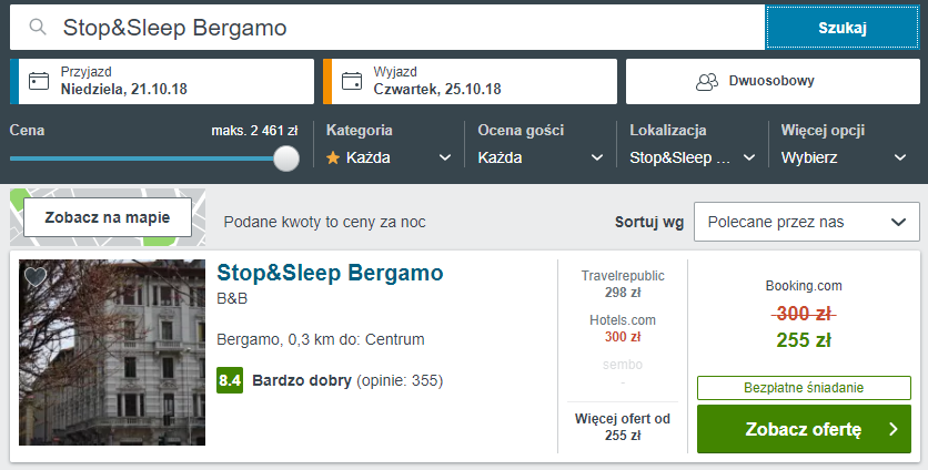 bergamo noclegi