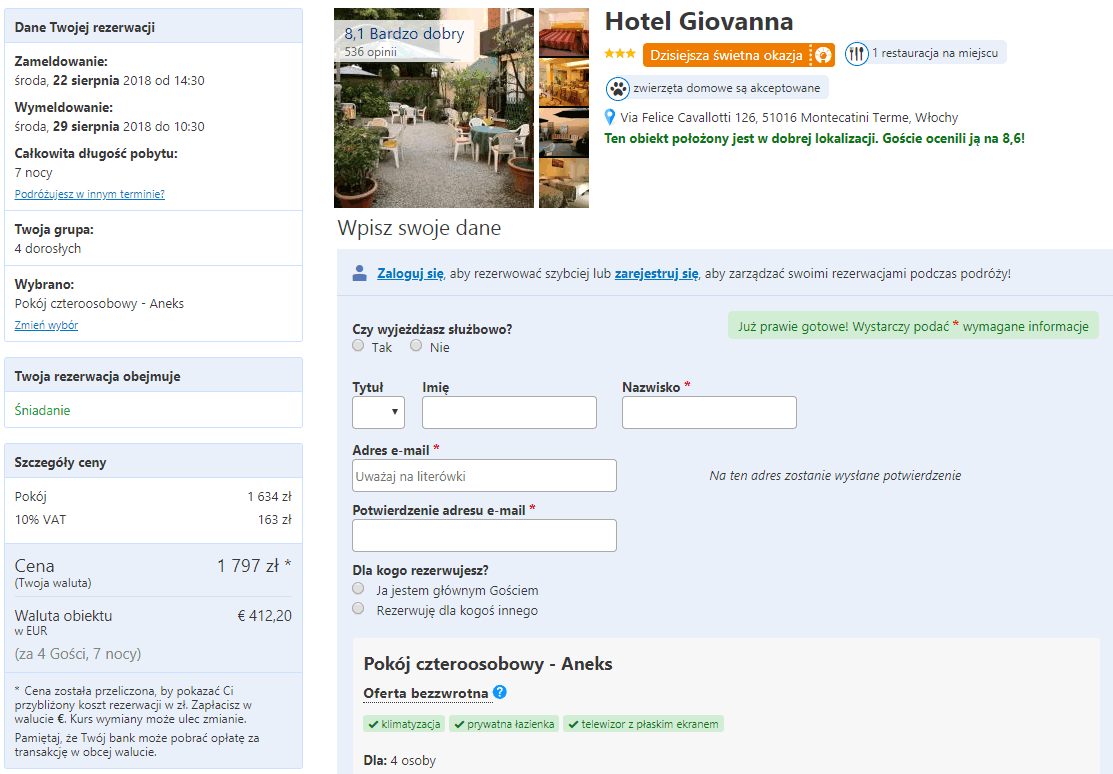 hotel giovanna toskania