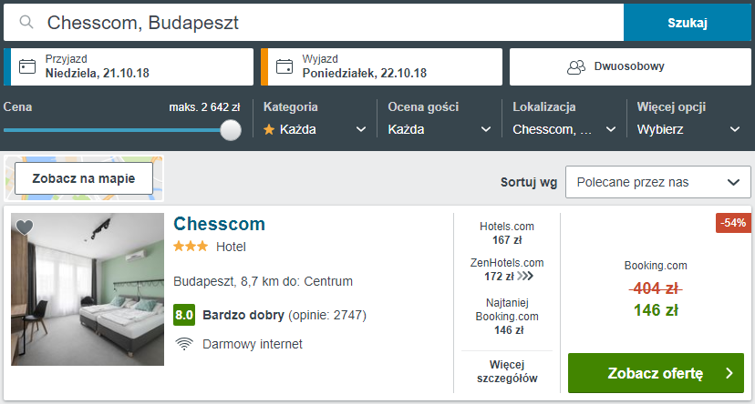 Rezerwacja obiektu w Budapeszcie