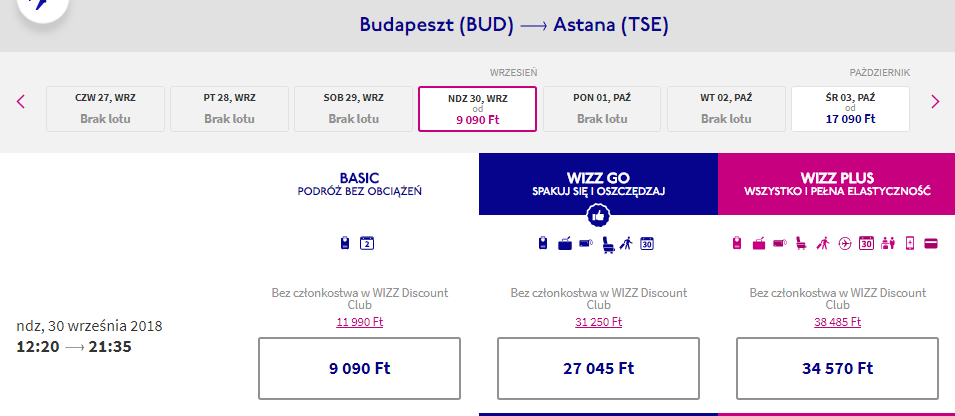 Rezerwacja przelotów do Astany