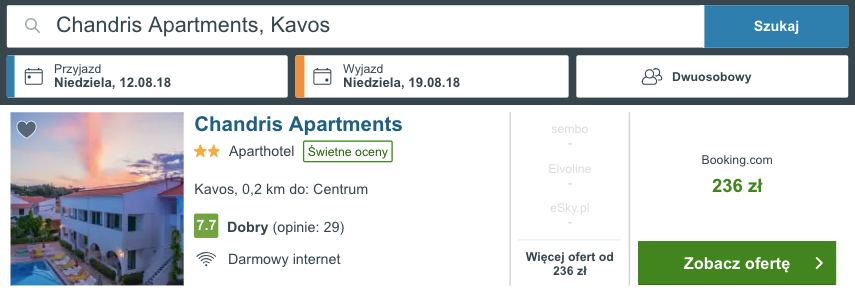 zarezerwuj hotel na korfu
