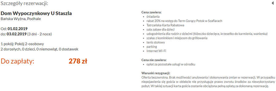 rezerwacja noclegów