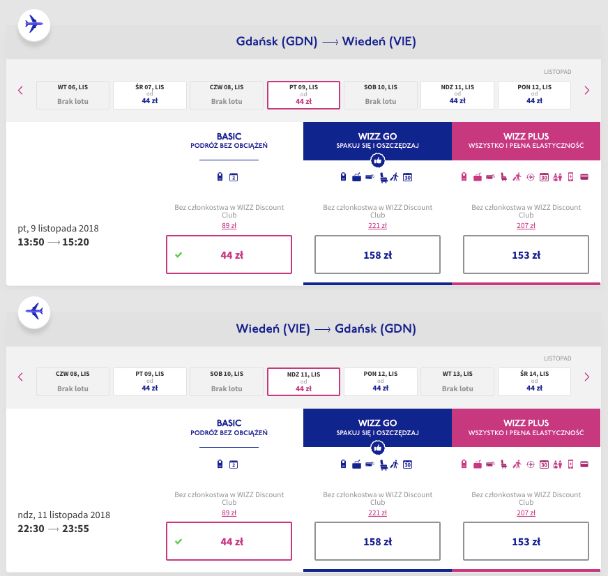 zarezerwuj loty do wiednia
