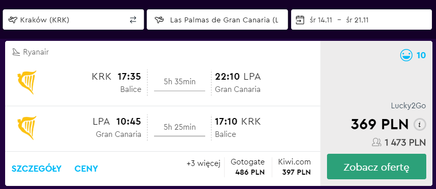 gran canaria loty