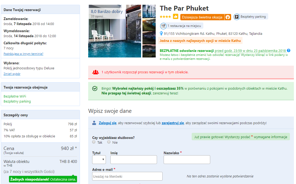 phuket rezerwacja