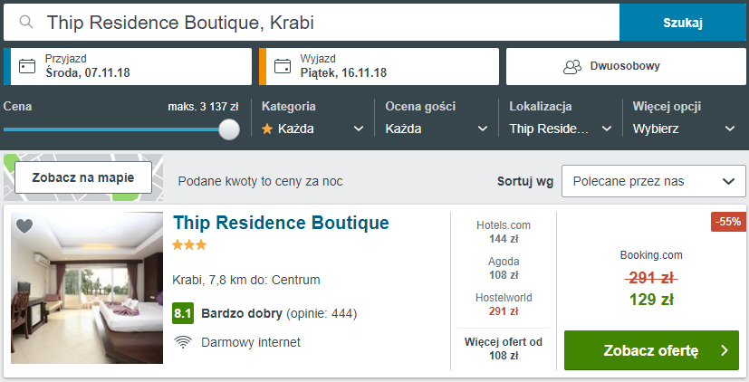 Rezerwacja obiektu