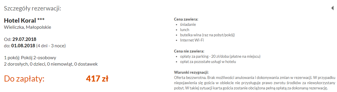 hotel koral wieliczka