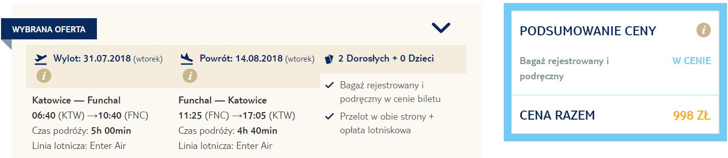 rezerwacja lotów z katowic do funchal