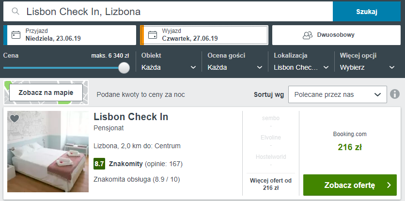lizbona noclegi