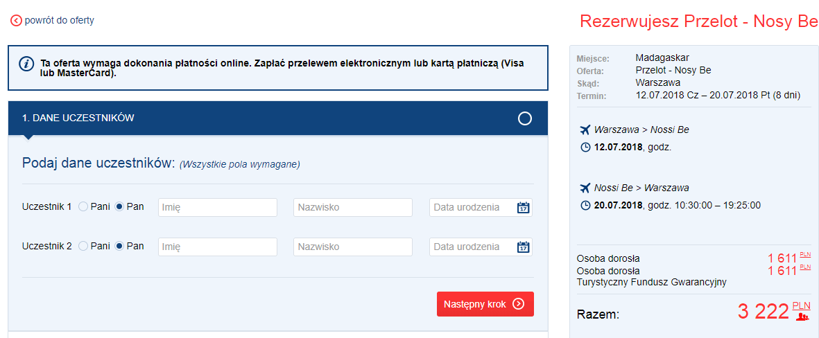 rezerwacja lotów z warszawy na madagaskar