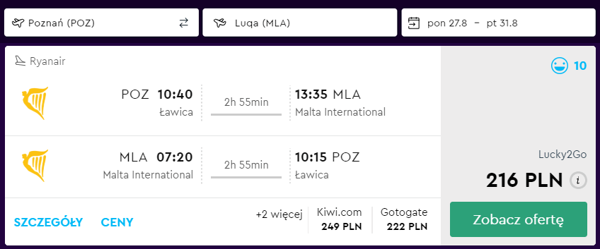 Malta z poznania w wakacje