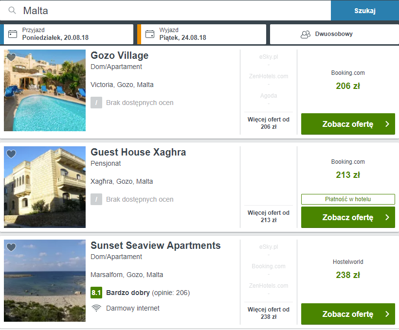 rezerwacja noclegów