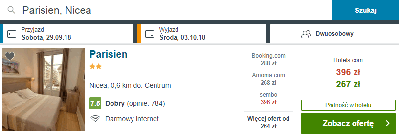 hotel parisien nicea