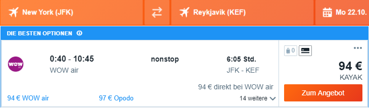 Rezerwacja przelotów do Reykjaviku