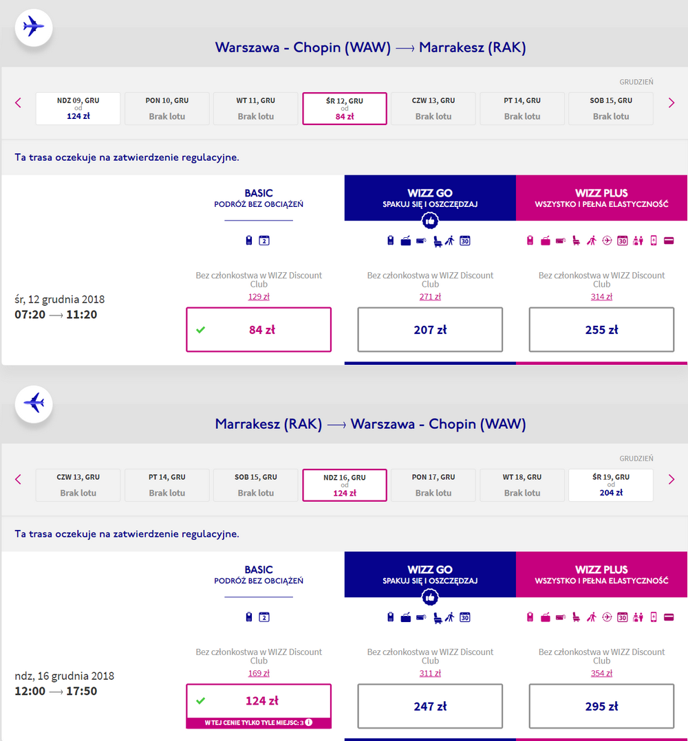 loty do marrakeszu