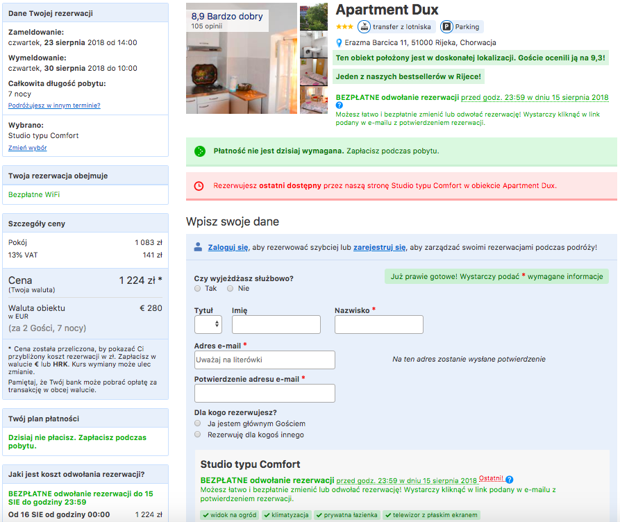 zarezerwuj hotel w rijece