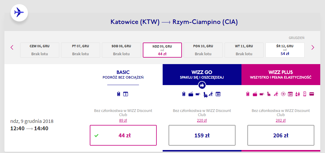 rzym loty