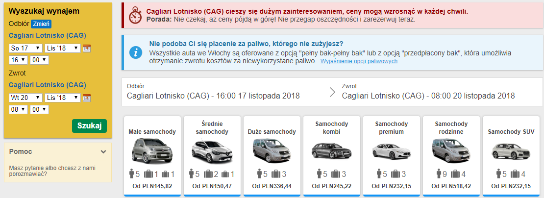 auto sardynia