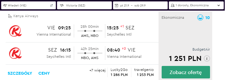 seszele loty