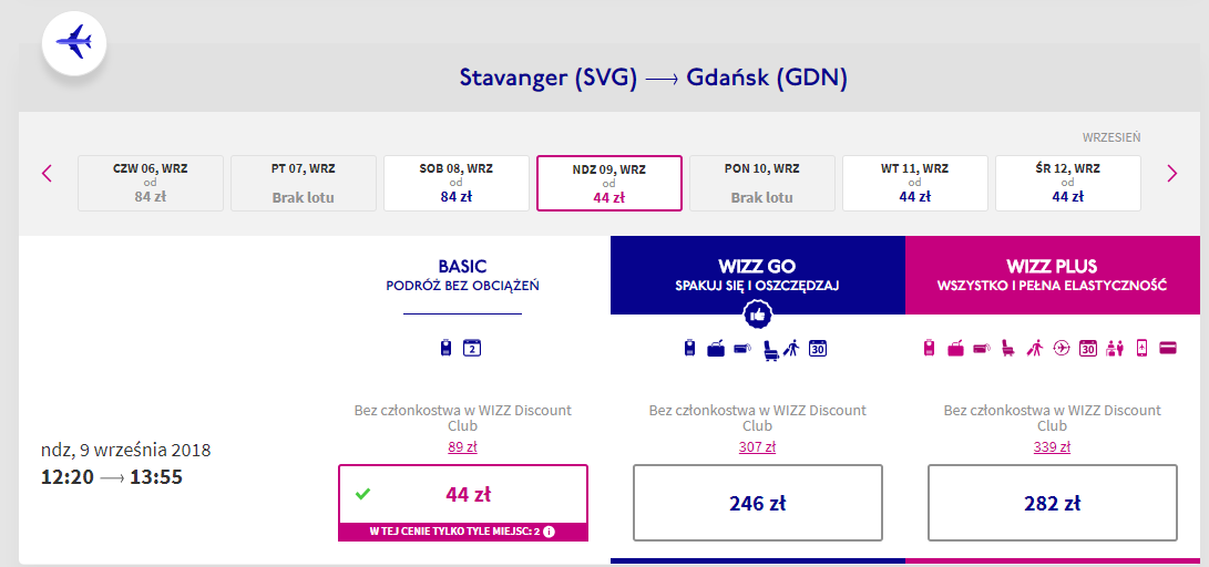 stavanger loty
