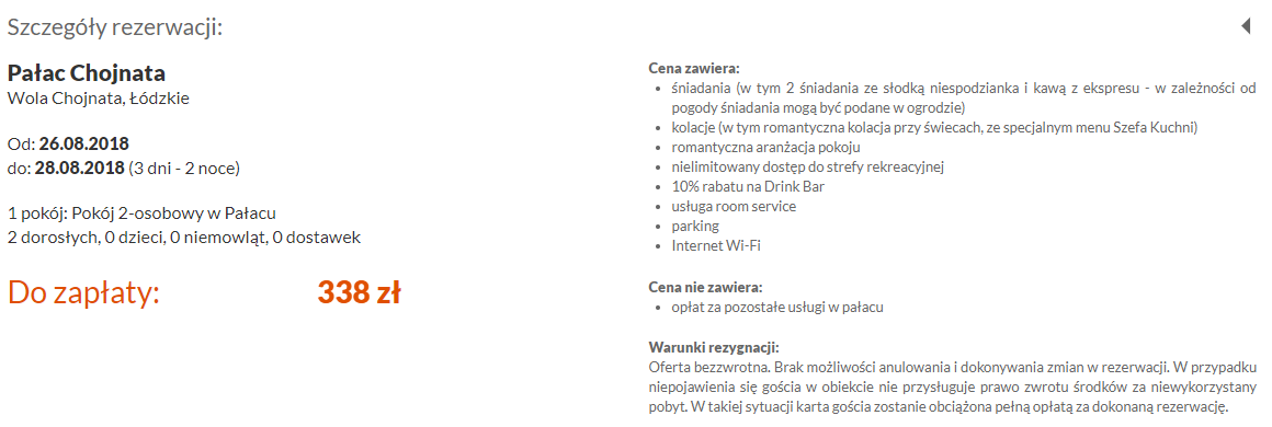 dworek rezerwacja