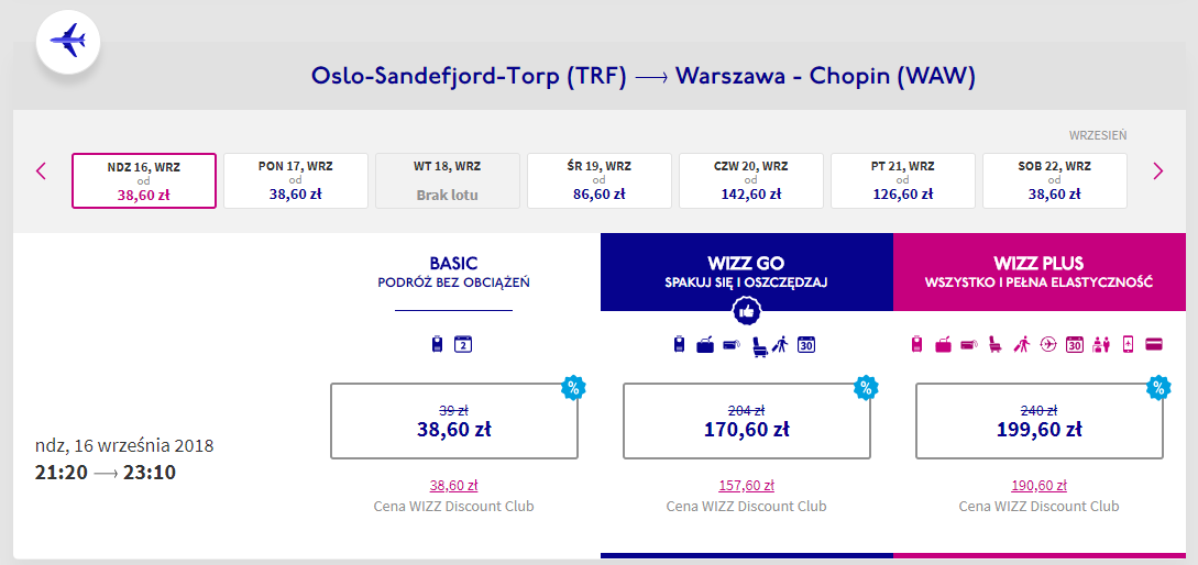 oslo loty