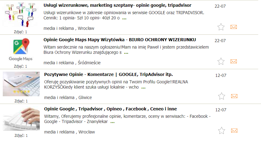 fałszywe opinie tripadvisor