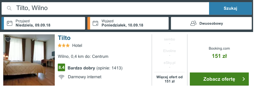 zarezerwuj hotel w wilnie