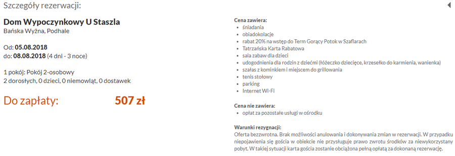rezerwacja noclegów