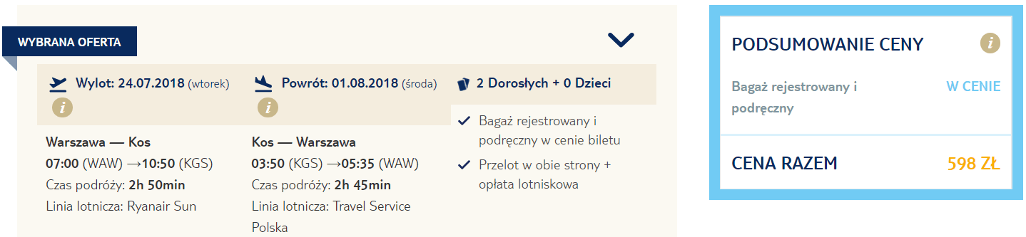 rezerwacja lotów z warszawy na kos