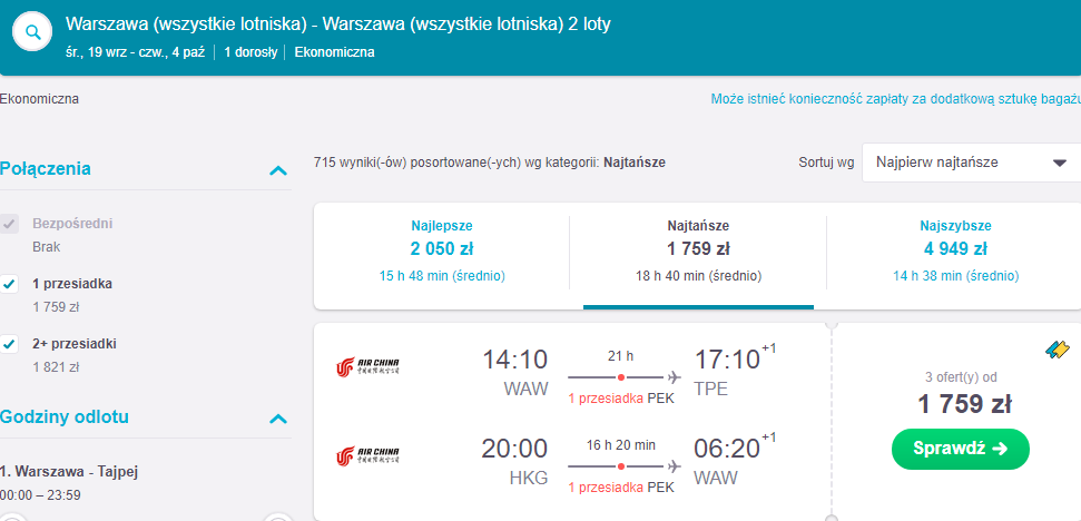 Rezerwacja przelotów do Azji