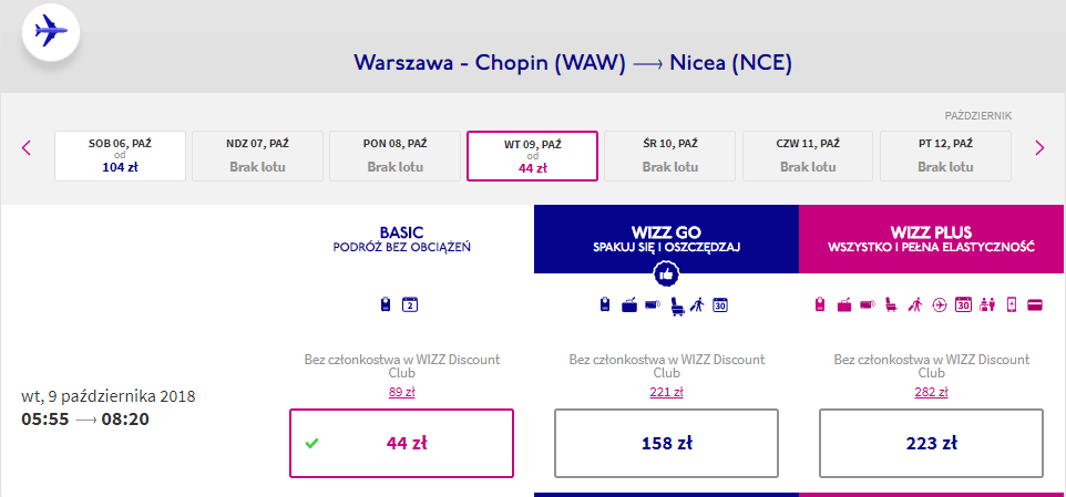 rezerwacja lotów z warszawy do nicei