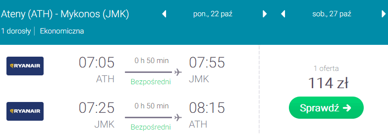 rezerwacja lotów na mykonos