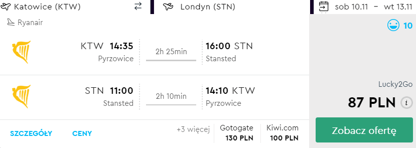 rezerwacja lotów z katowic do londynu