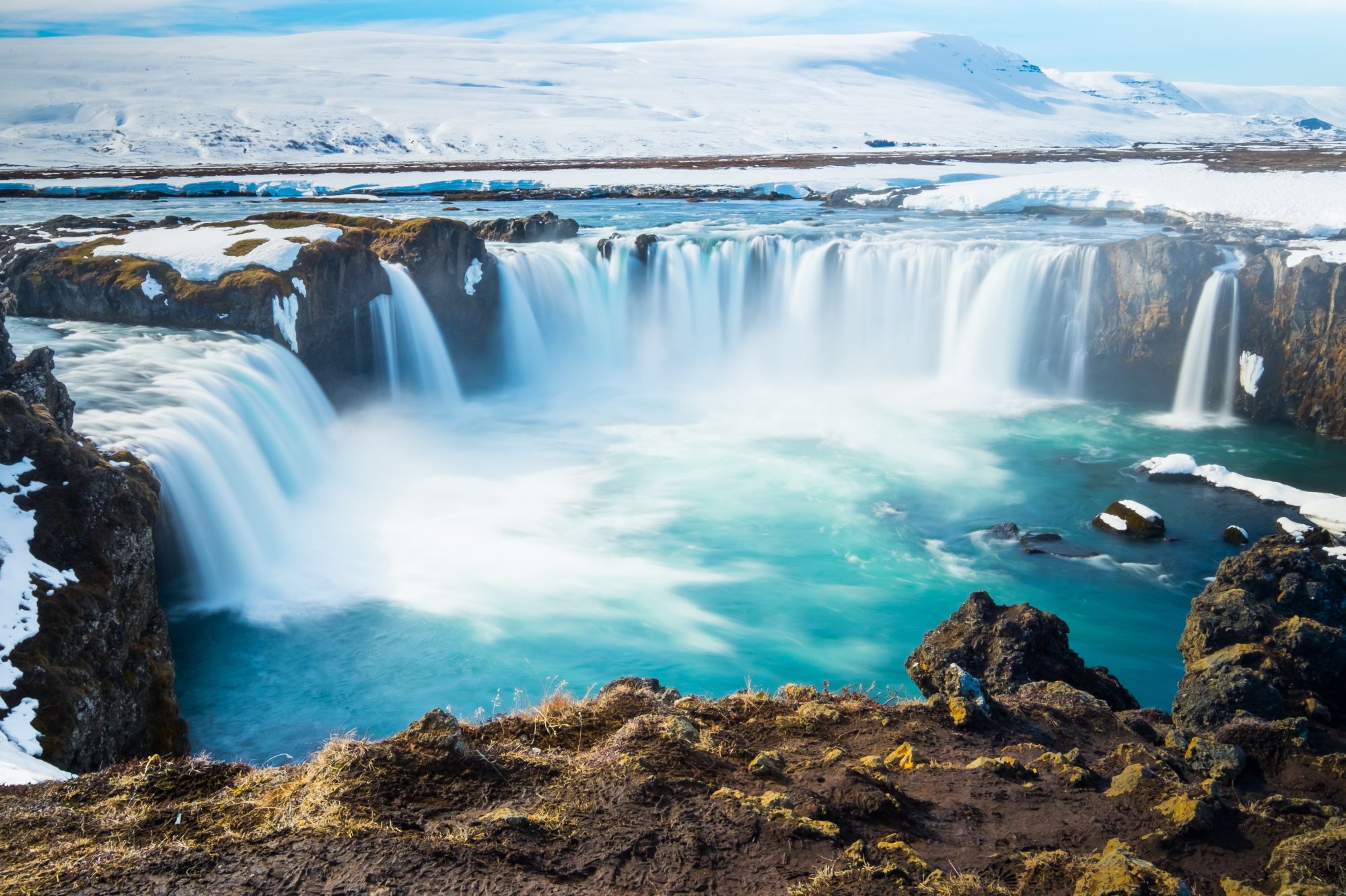 Islandia widok wodospadu